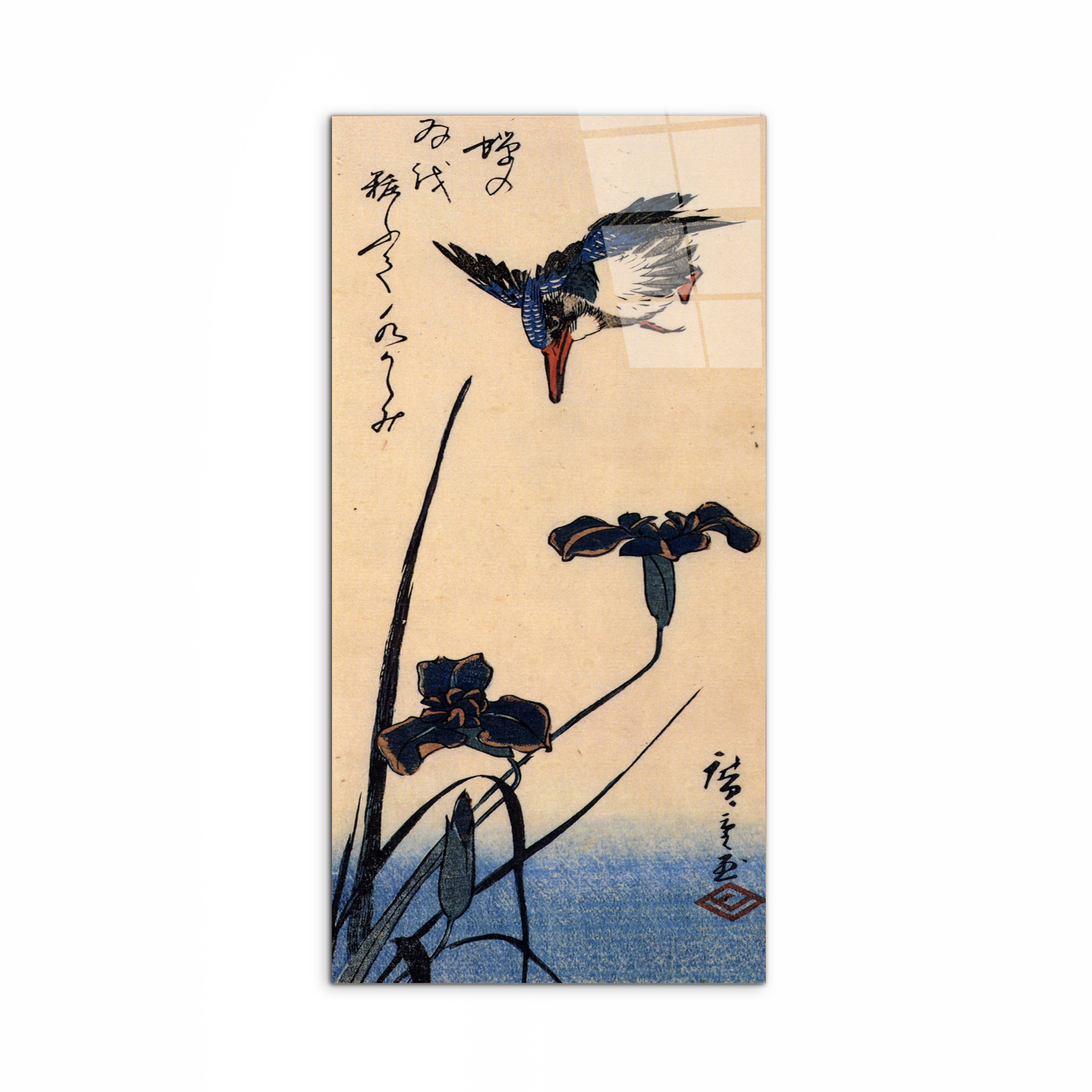 kingfisher-and-liliesas92988-#materiale_CrystalArt/dimensioni_50x100