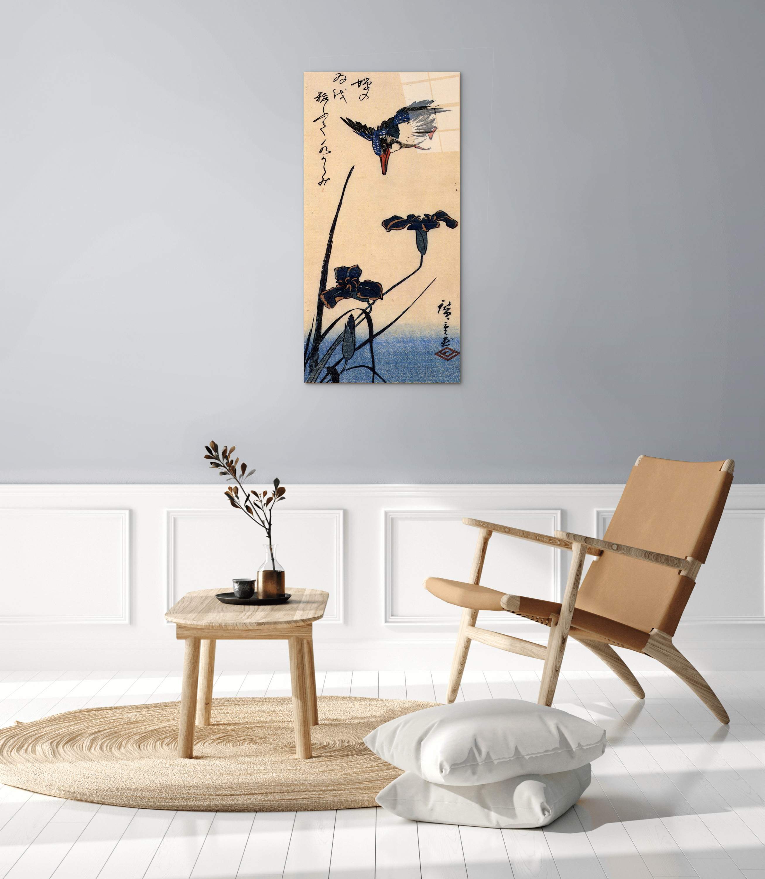 kingfisher-and-liliesas92988-#materiale_CrystalArt/dimensioni_50x100
