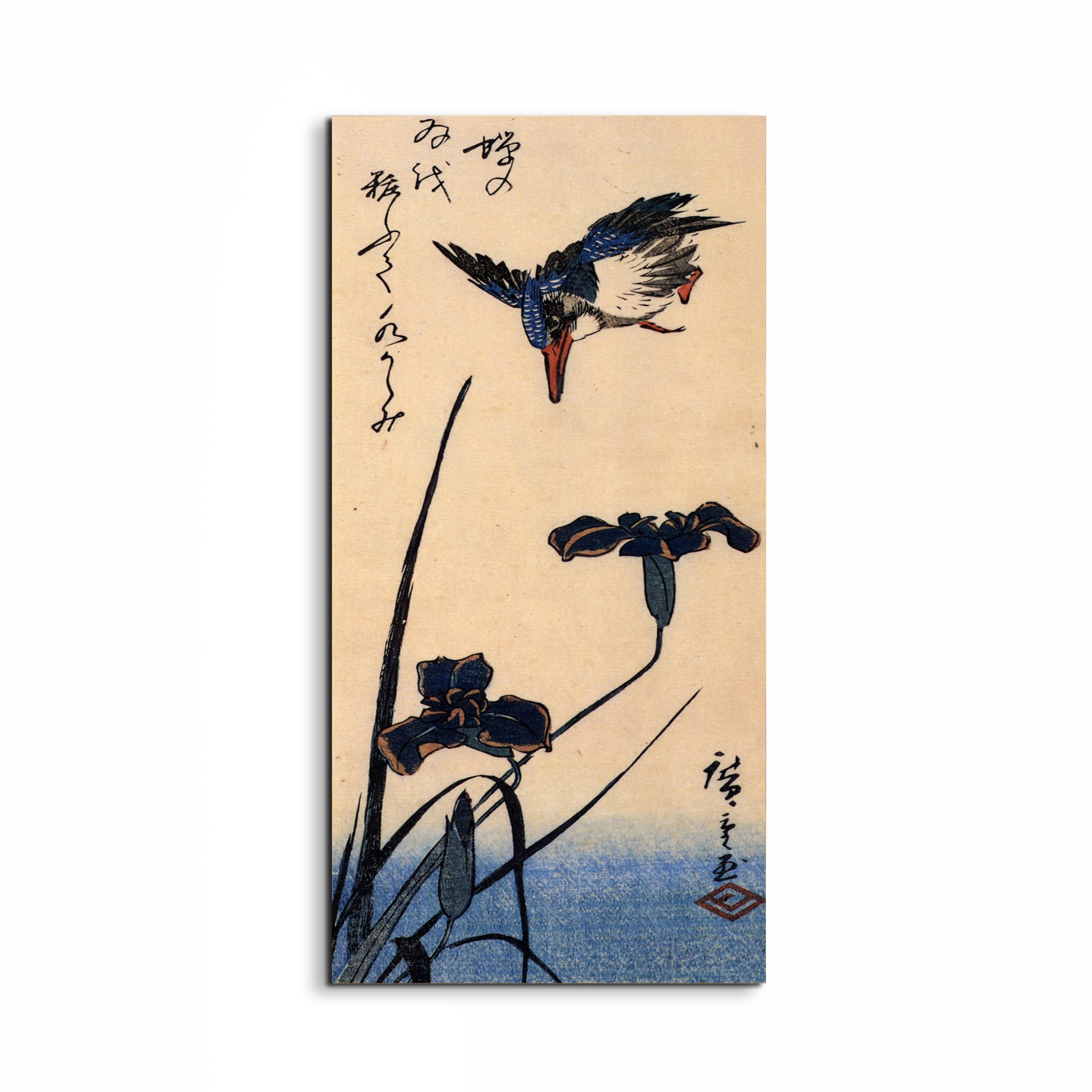 kingfisher-and-liliesas92988-#materiale_EarthArt/dimensioni_50x100