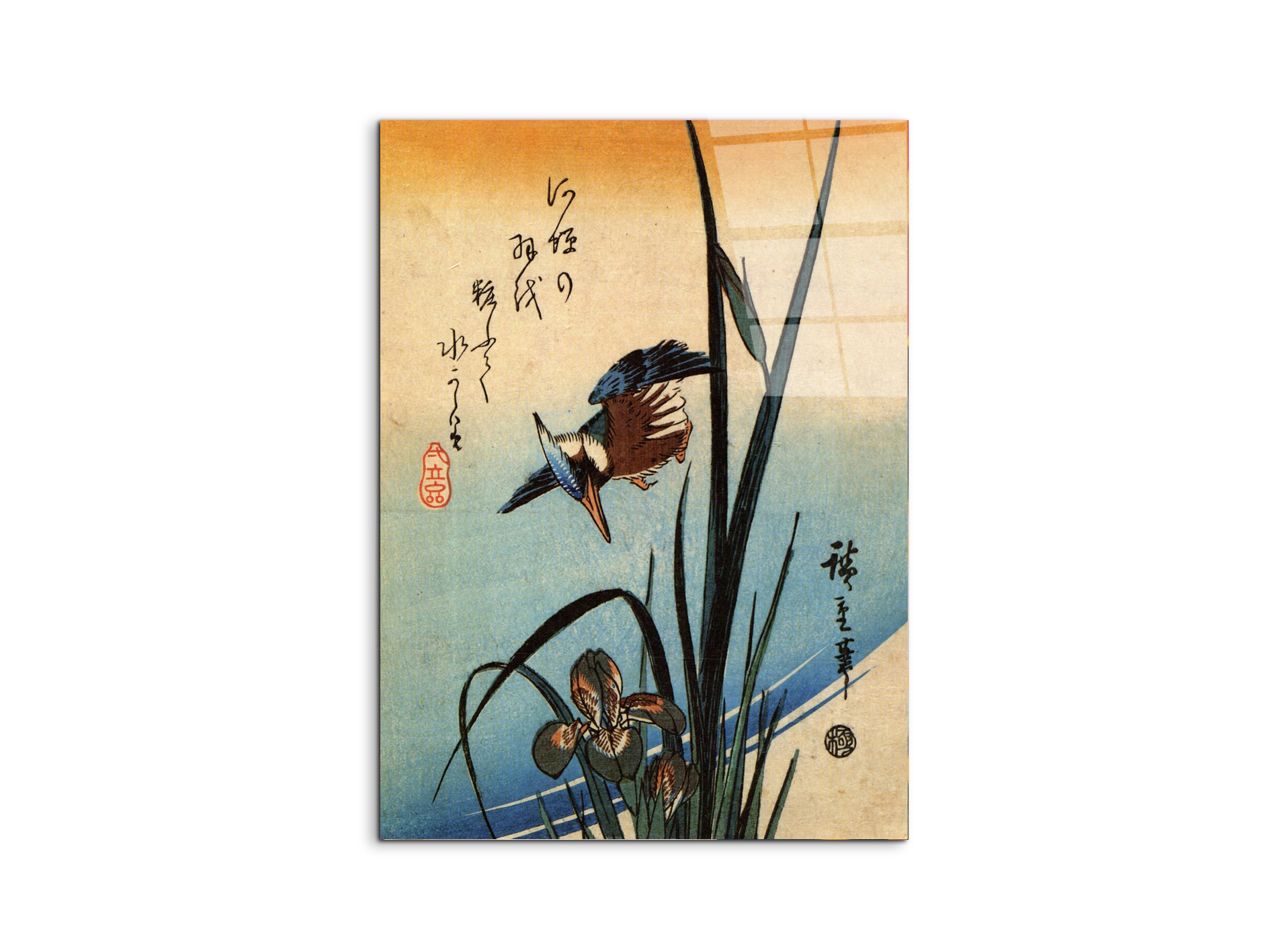 kingfisher-and-lilies-iias92989-#materiale_CrystalArt/dimensioni_57x76