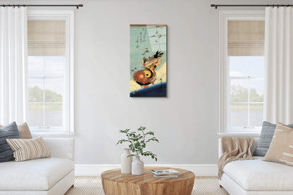 mandarin-duck-on-frozen-pondas92994-#materiale_EarthArt Total Gloss/dimensioni_50x100