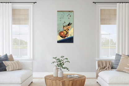 mandarin-duck-on-frozen-pondas92994-#materiale_MetalArt Materic/dimensioni_50x100
