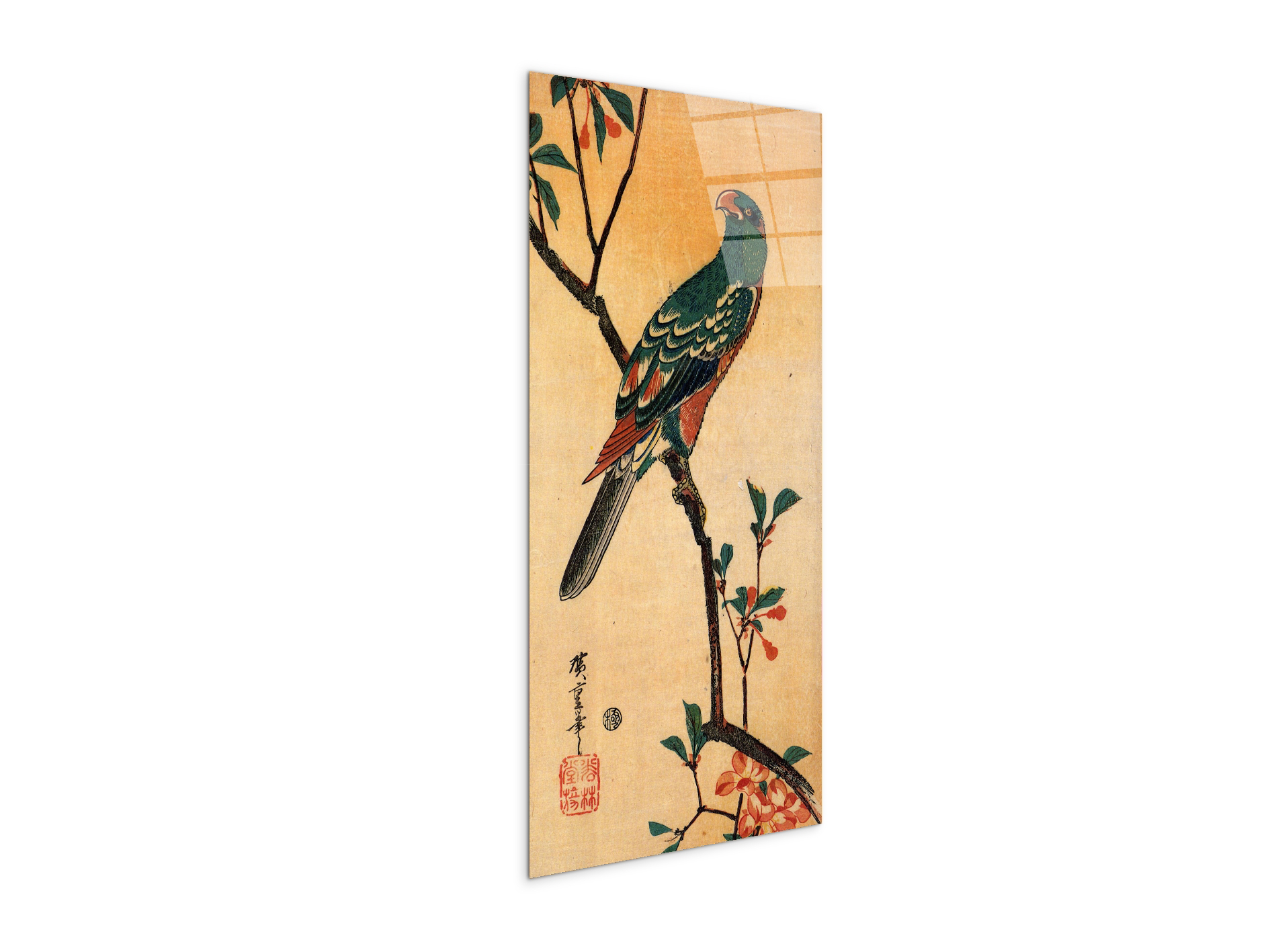 parrot-on-a-blooming-branchas93001-#materiale_CrystalArt/dimensioni_50x100