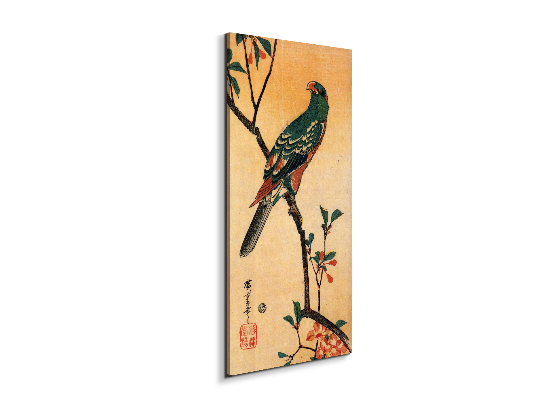 parrot-on-a-blooming-branchas93001-#materiale_EarthArt/dimensioni_50x100