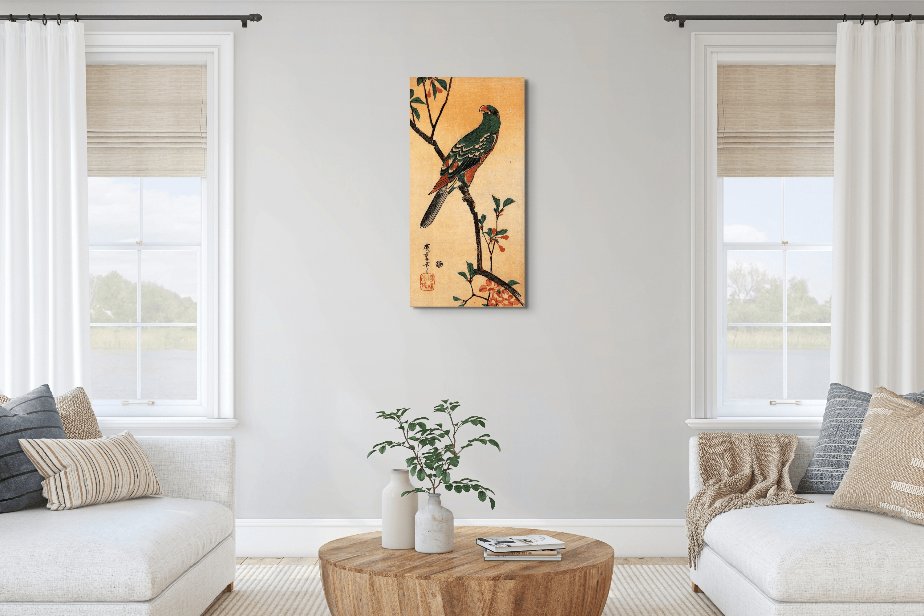 parrot-on-a-blooming-branchas93001-#materiale_EarthArt Materic/dimensioni_50x100