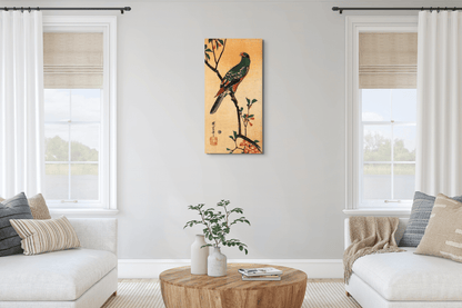 parrot-on-a-blooming-branchas93001-#materiale_EarthArt Materic/dimensioni_50x100