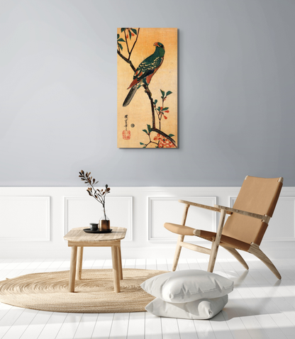 parrot-on-a-blooming-branchas93001-#materiale_EarthArt Materic/dimensioni_50x100