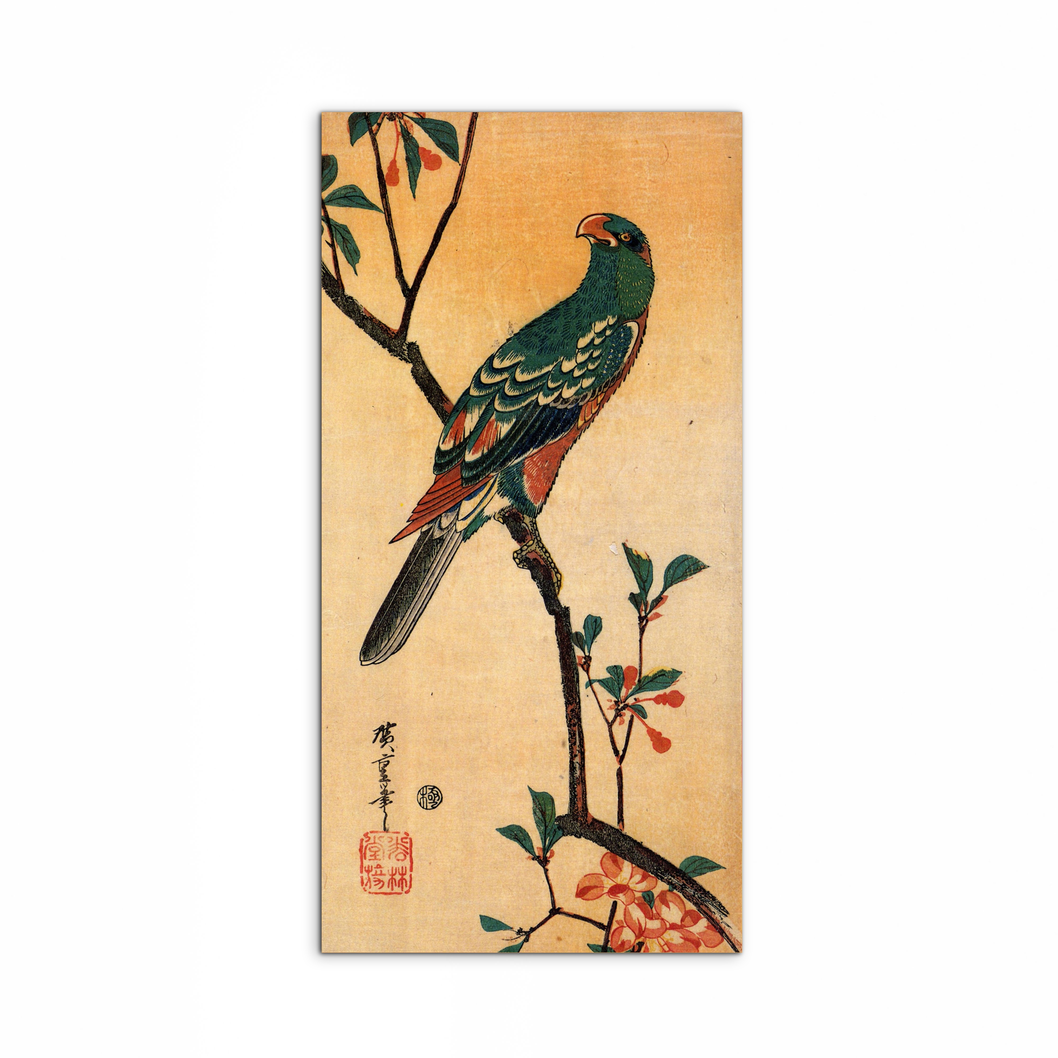 parrot-on-a-blooming-branchas93001-#materiale_MetalArt Materic/dimensioni_50x100