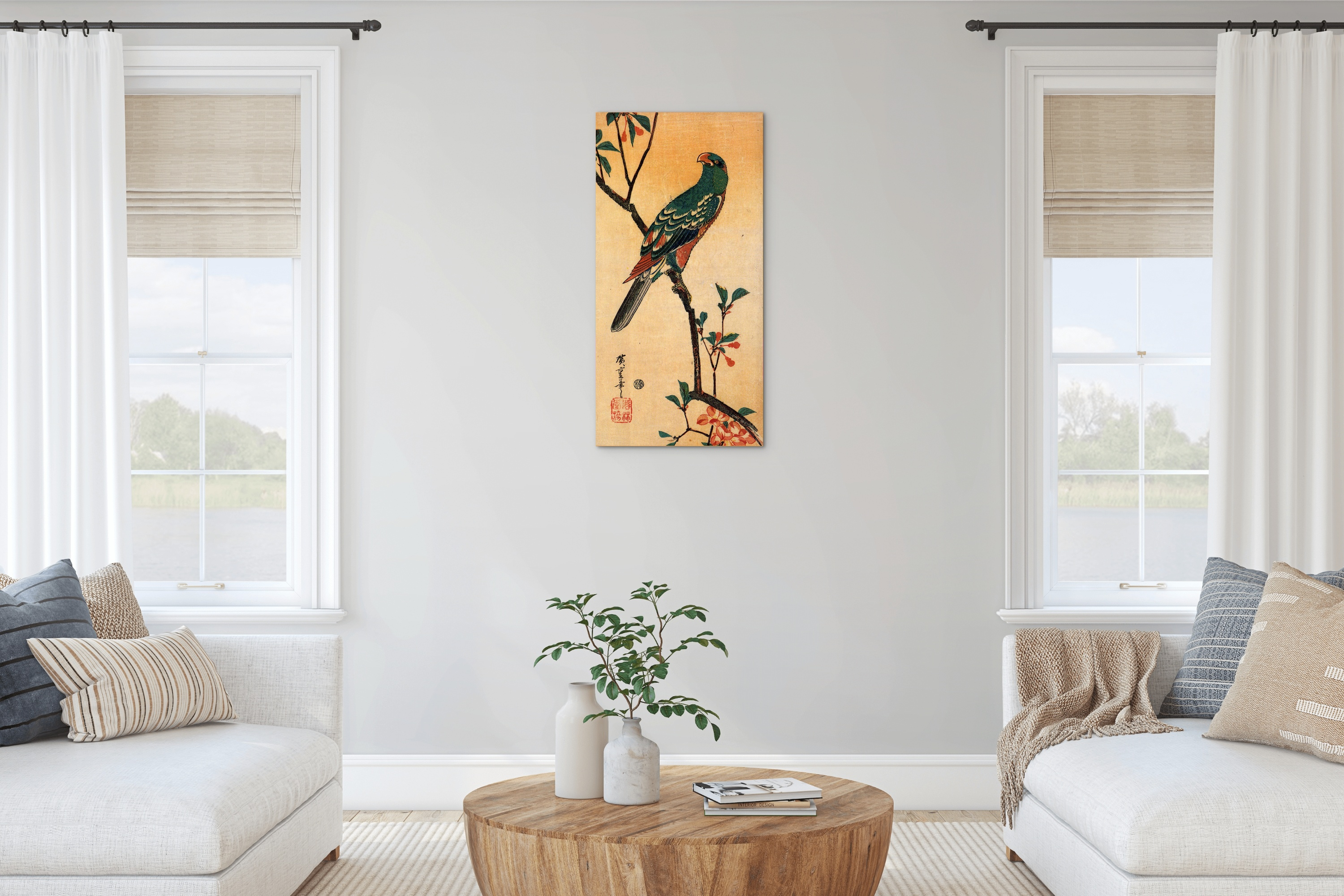 parrot-on-a-blooming-branchas93001-#materiale_MetalArt Materic/dimensioni_50x100