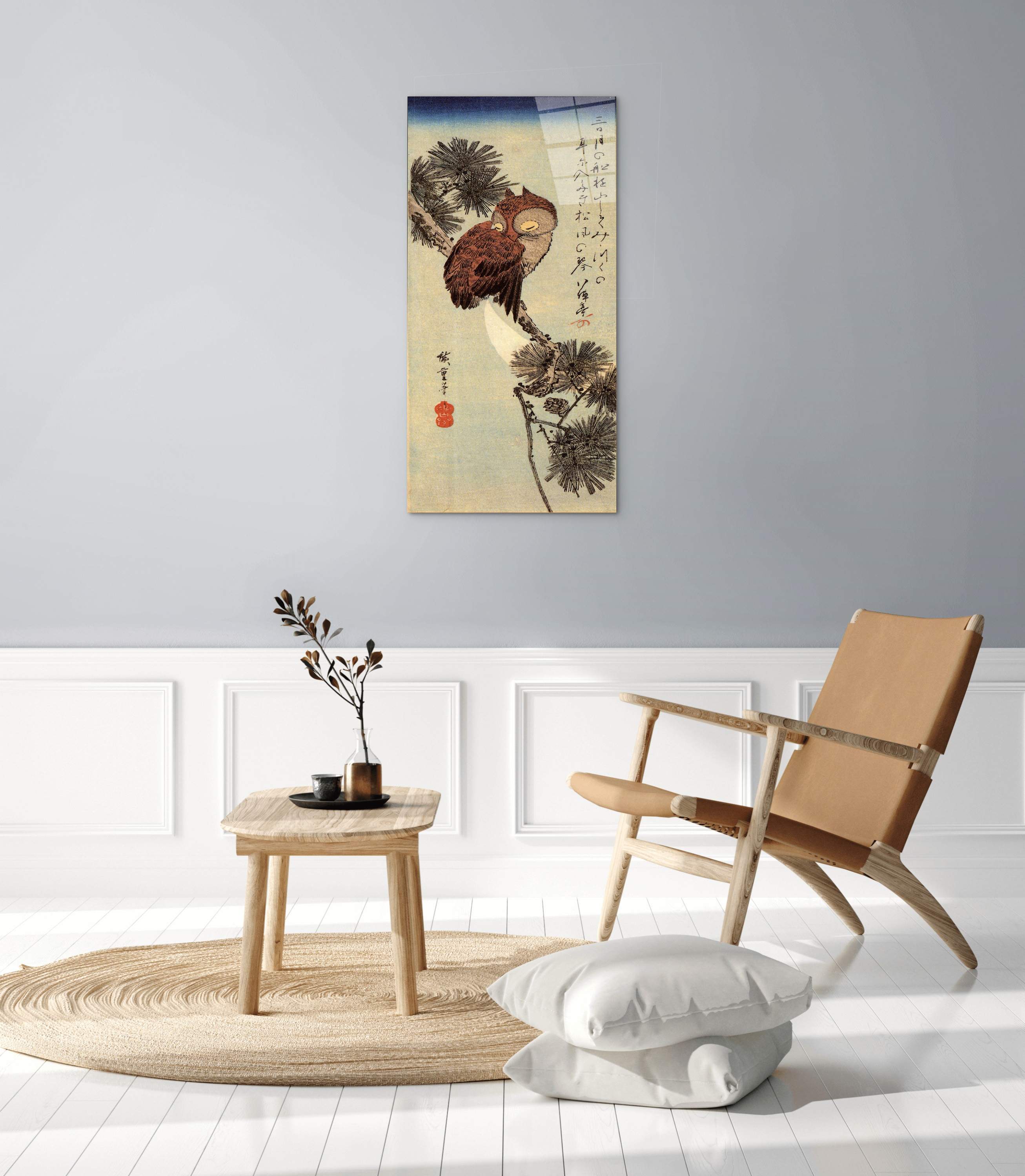 small-brown-owl-on-a-pine-branchas93012-#materiale_CrystalArt/dimensioni_50x100