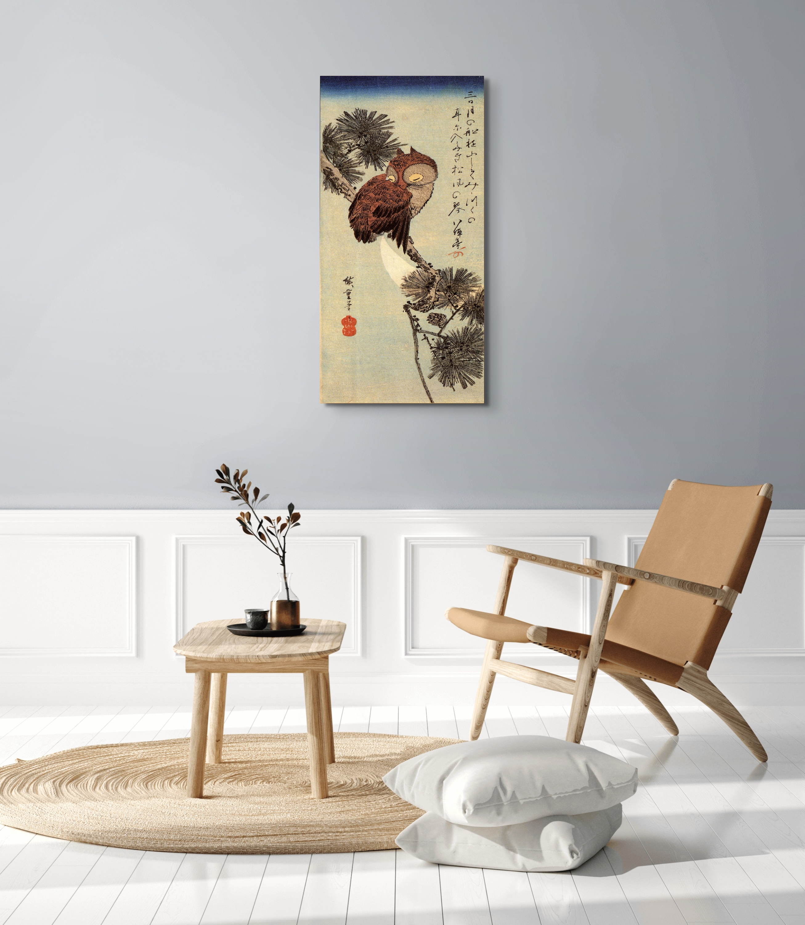small-brown-owl-on-a-pine-branchas93012-#materiale_EarthArt/dimensioni_50x100