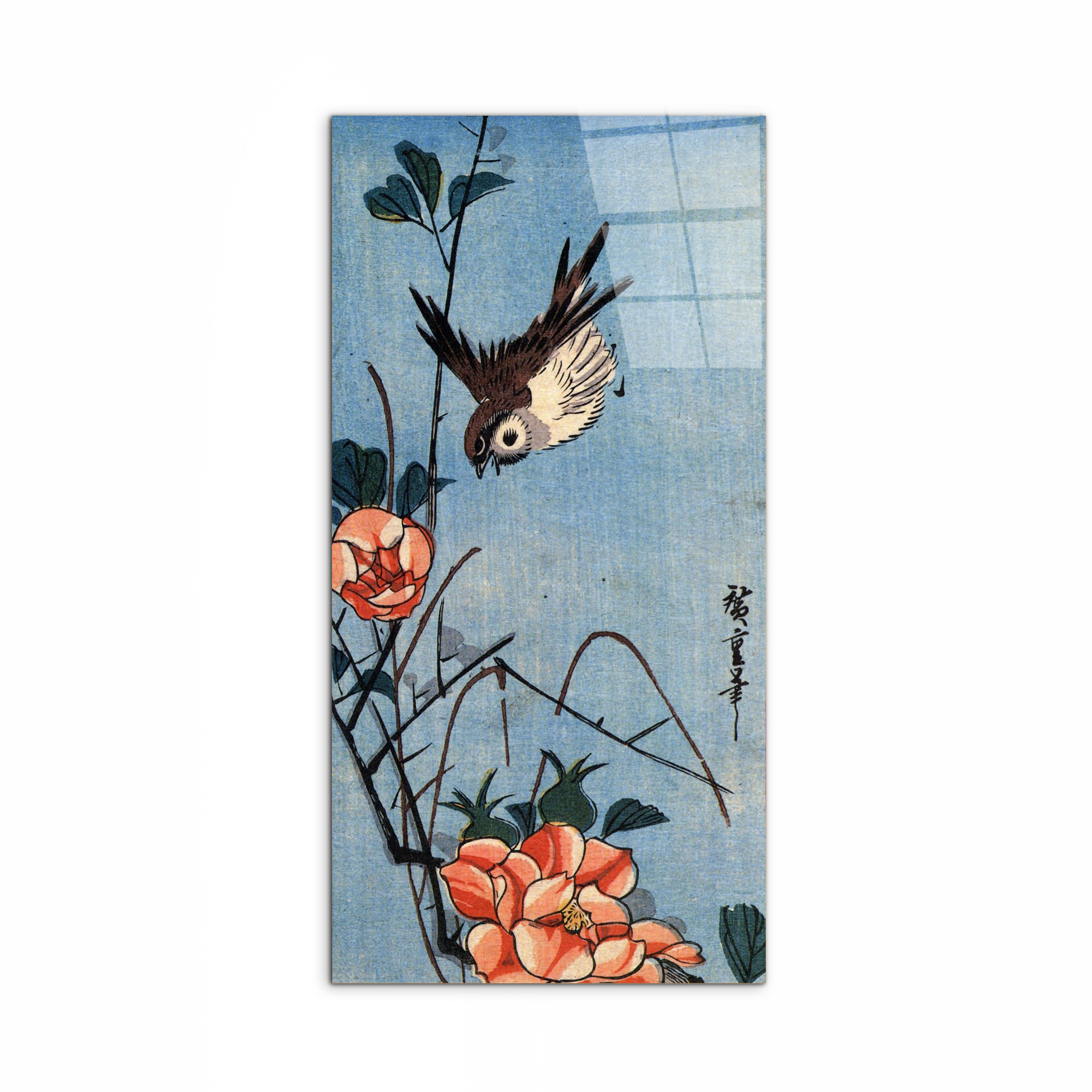 sparrows-and-wild-roseas93018-#materiale_CrystalArt/dimensioni_50x100