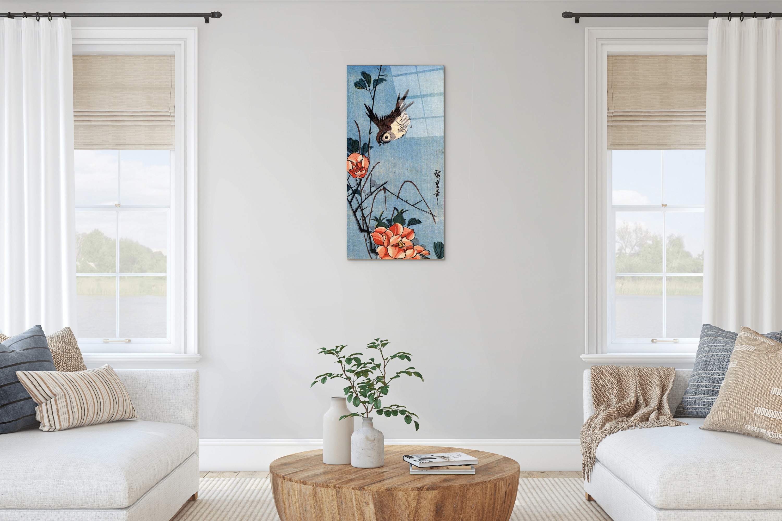 sparrows-and-wild-roseas93018-#materiale_CrystalArt/dimensioni_50x100