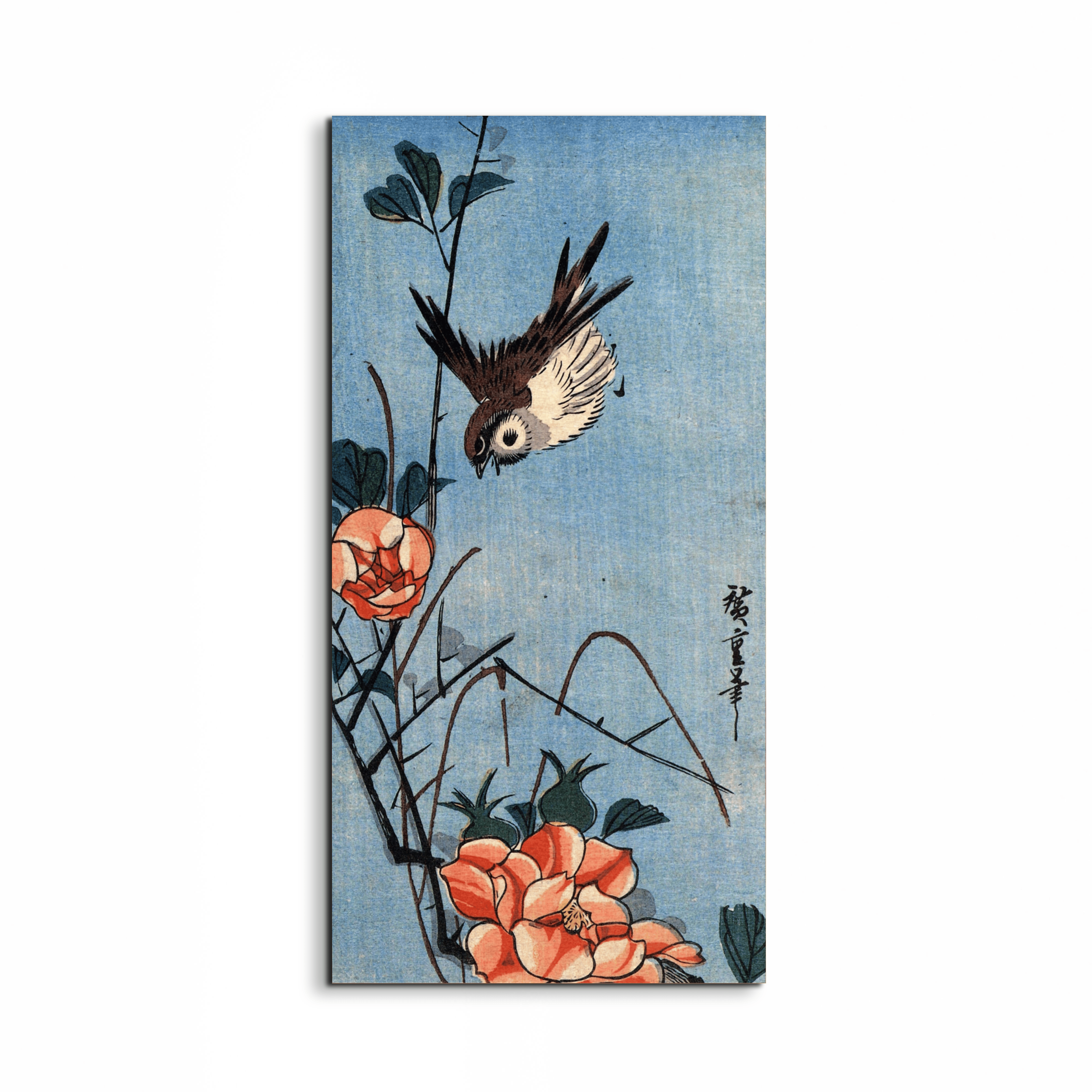 sparrows-and-wild-roseas93018-#materiale_EarthArt/dimensioni_50x100