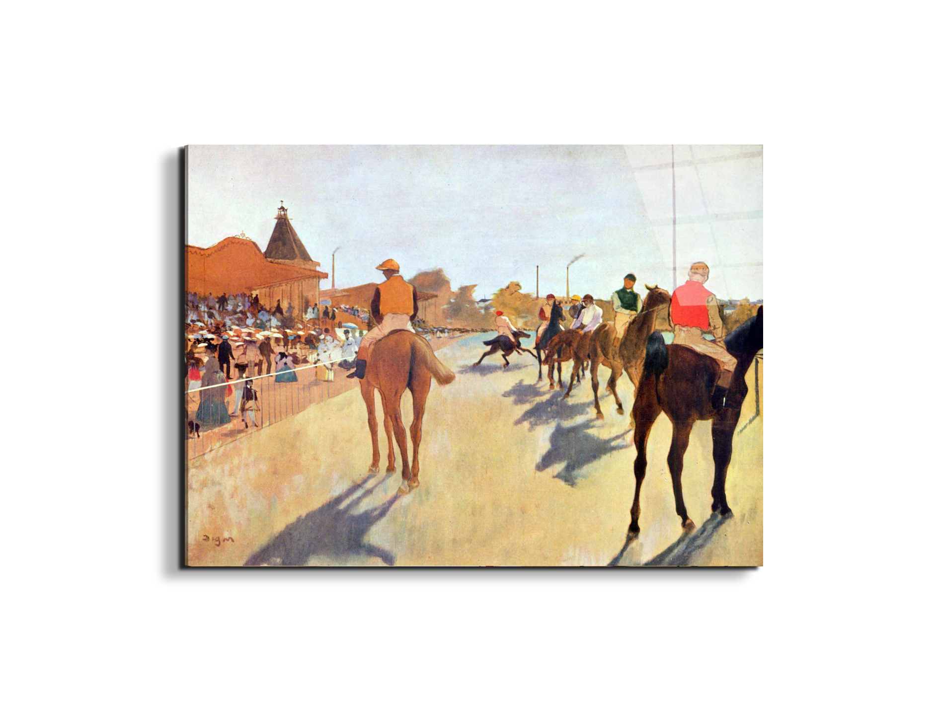 jockeys-in-front-of-the-grandstandas93075-#materiale_EarthArt Total Gloss/dimensioni_76x57