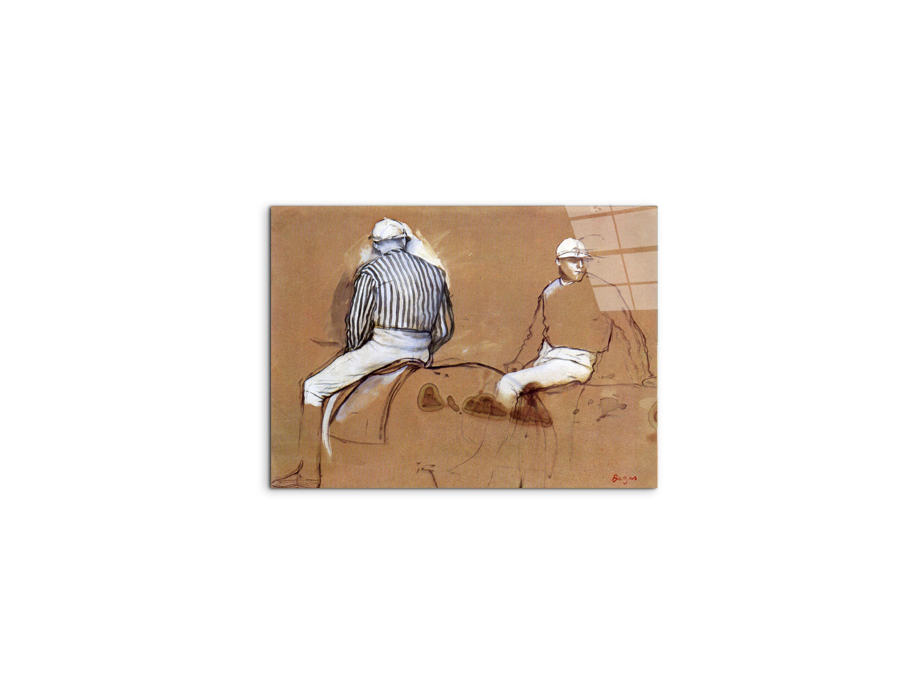 two-jockeysas93115-#materiale_CrystalArt/dimensioni_50x37,50