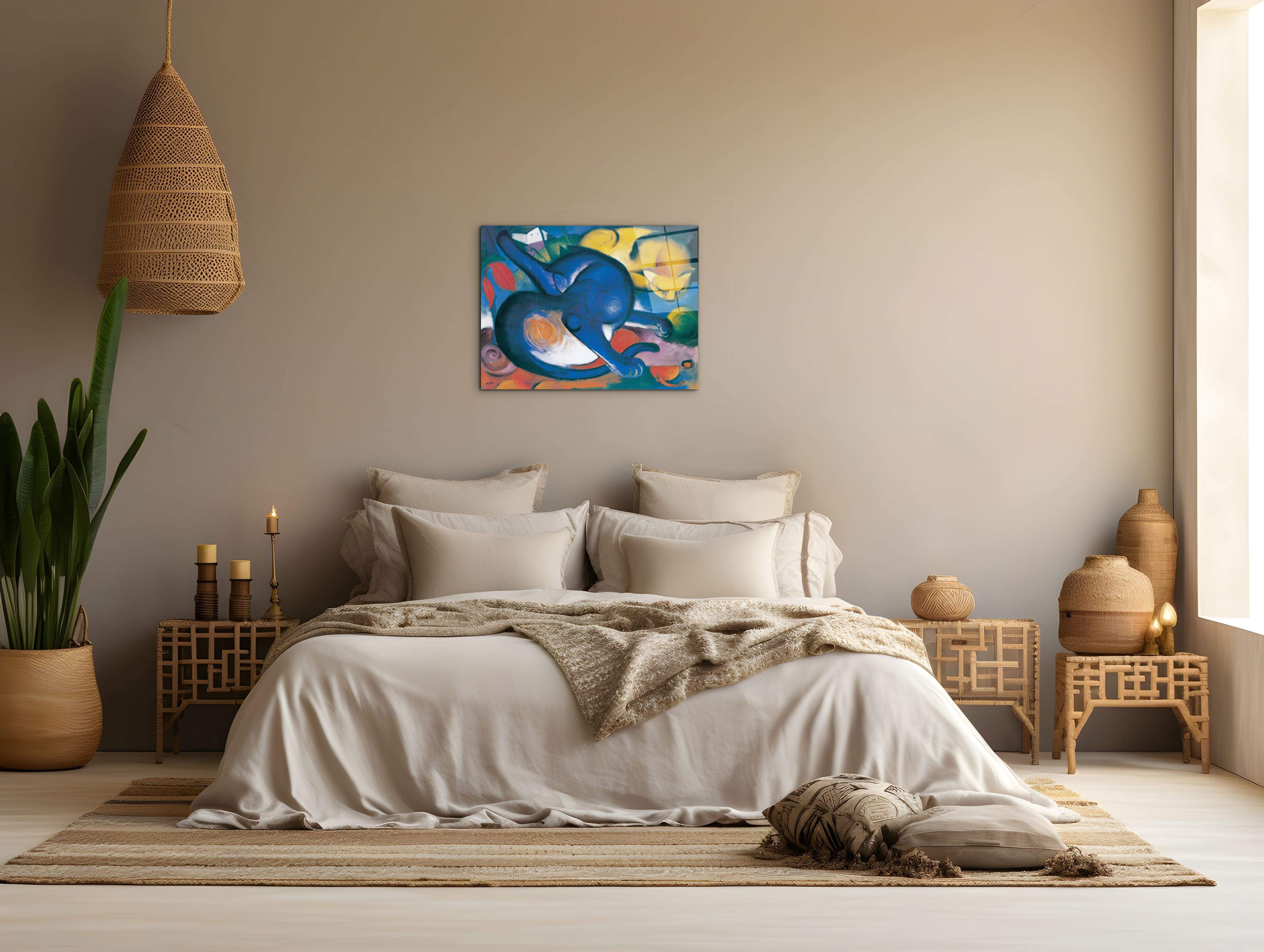 homage-to-marc-two-cats-blue-and-yellowec16643-#materiale_CrystalArt/dimensioni_77,5x58