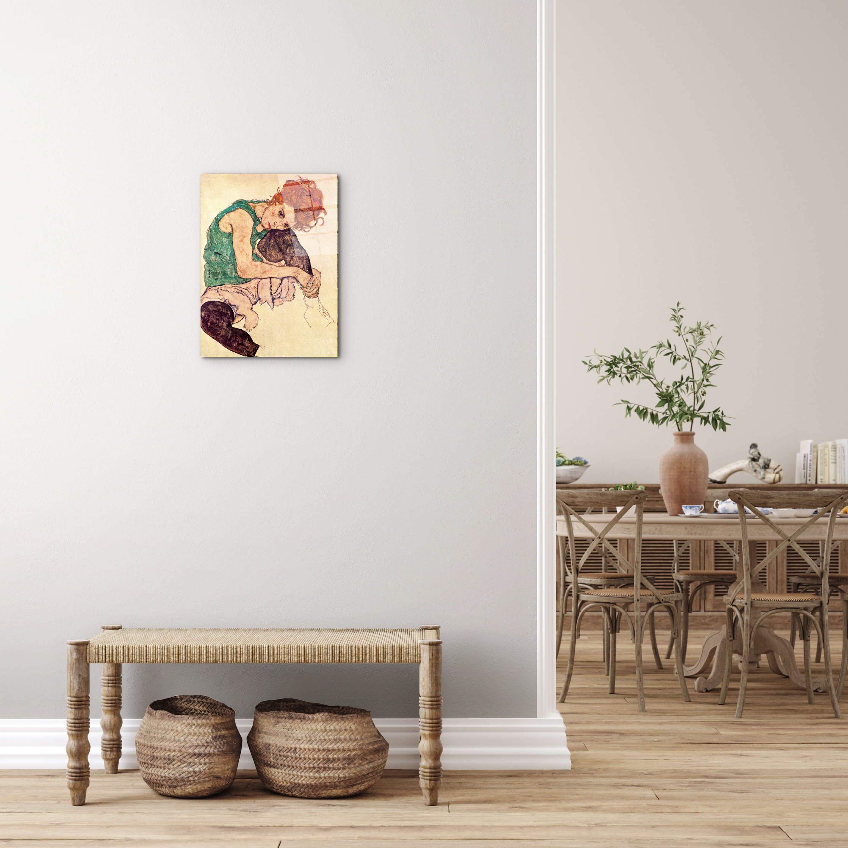 homage-to-schiele-sitting-womanec17622-#materiale_CrystalArt/dimensioni_37,42x50