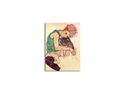 homage-to-schiele-sitting-womanec17622-#materiale_CrystalArt/dimensioni_37,42x50