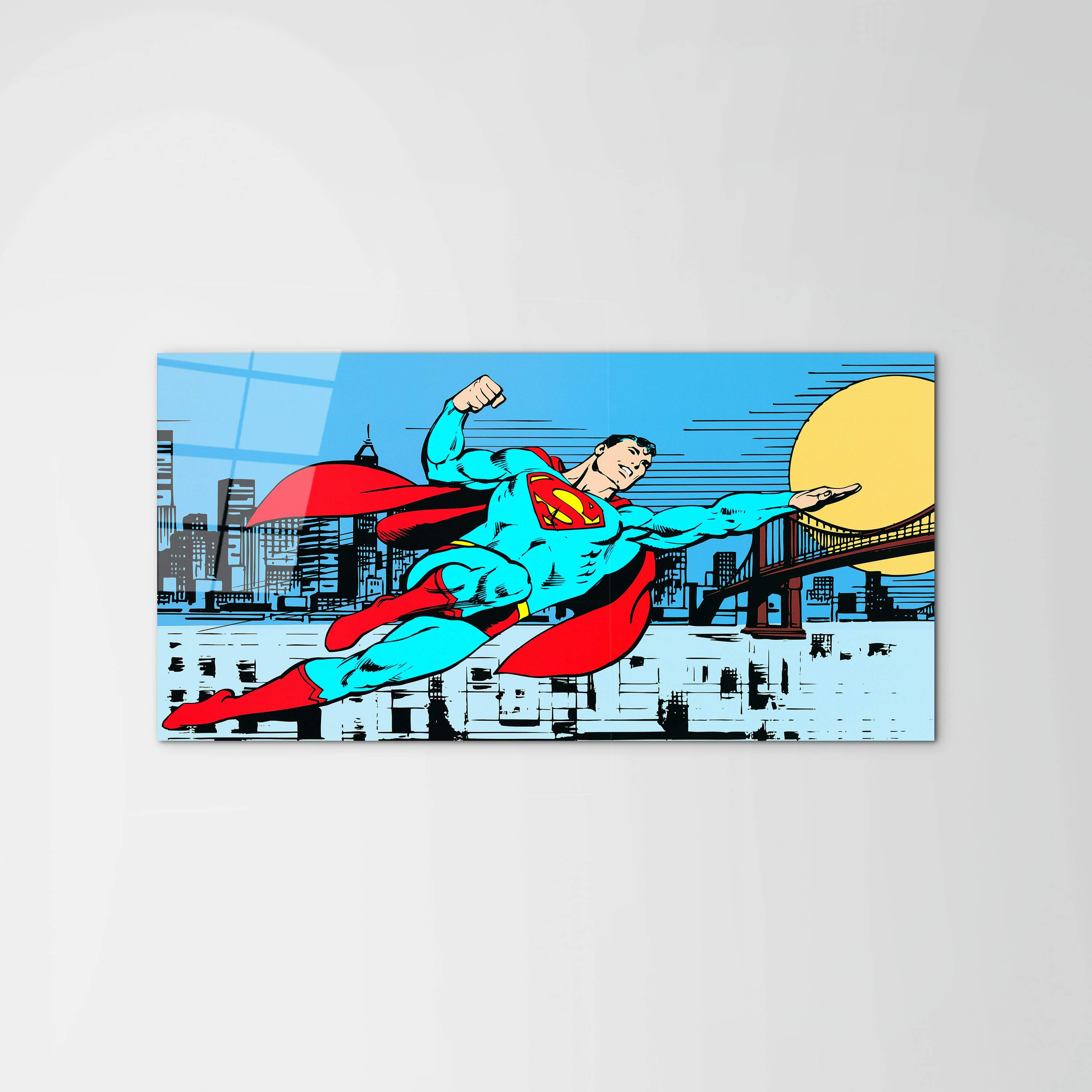 comics-superman-to-the-moonec20906-#materiale_CrystalArt/dimensioni_100x50