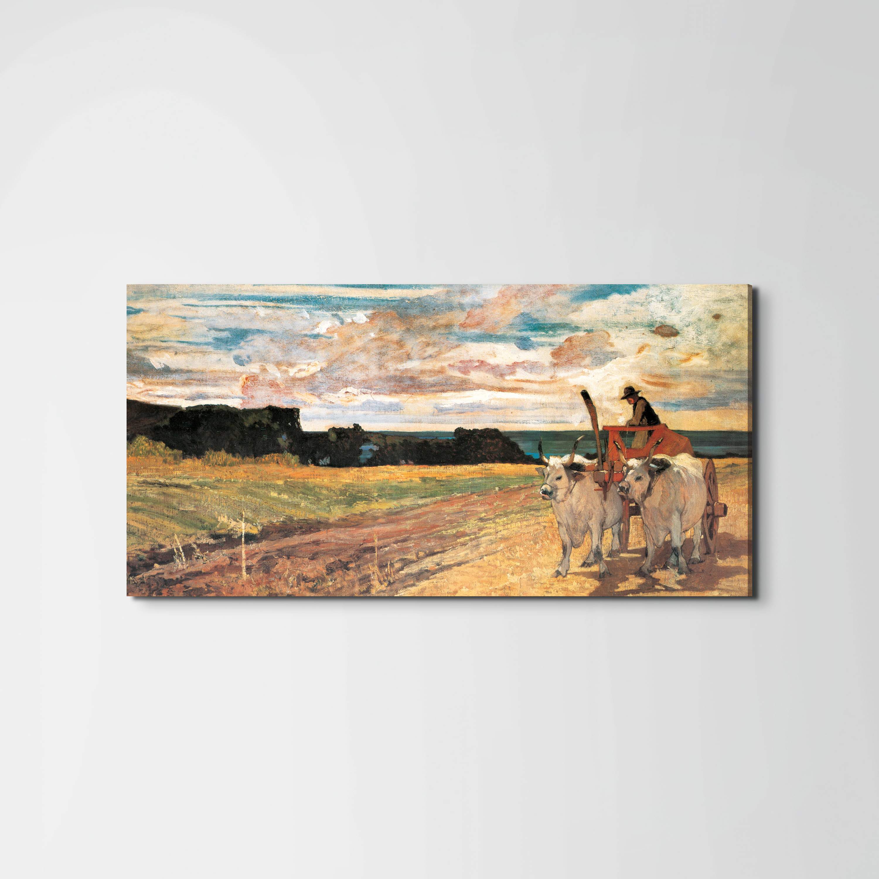 homage-to-fattori-cart-with-cowsec21564-#materiale_EarthArt/dimensioni_100x50