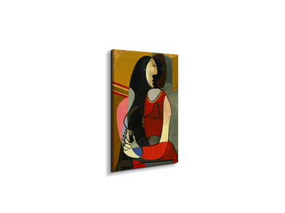 homage-to-pablo-seated-womanec21720-#materiale_EarthArt Materic/dimensioni_37,42x50