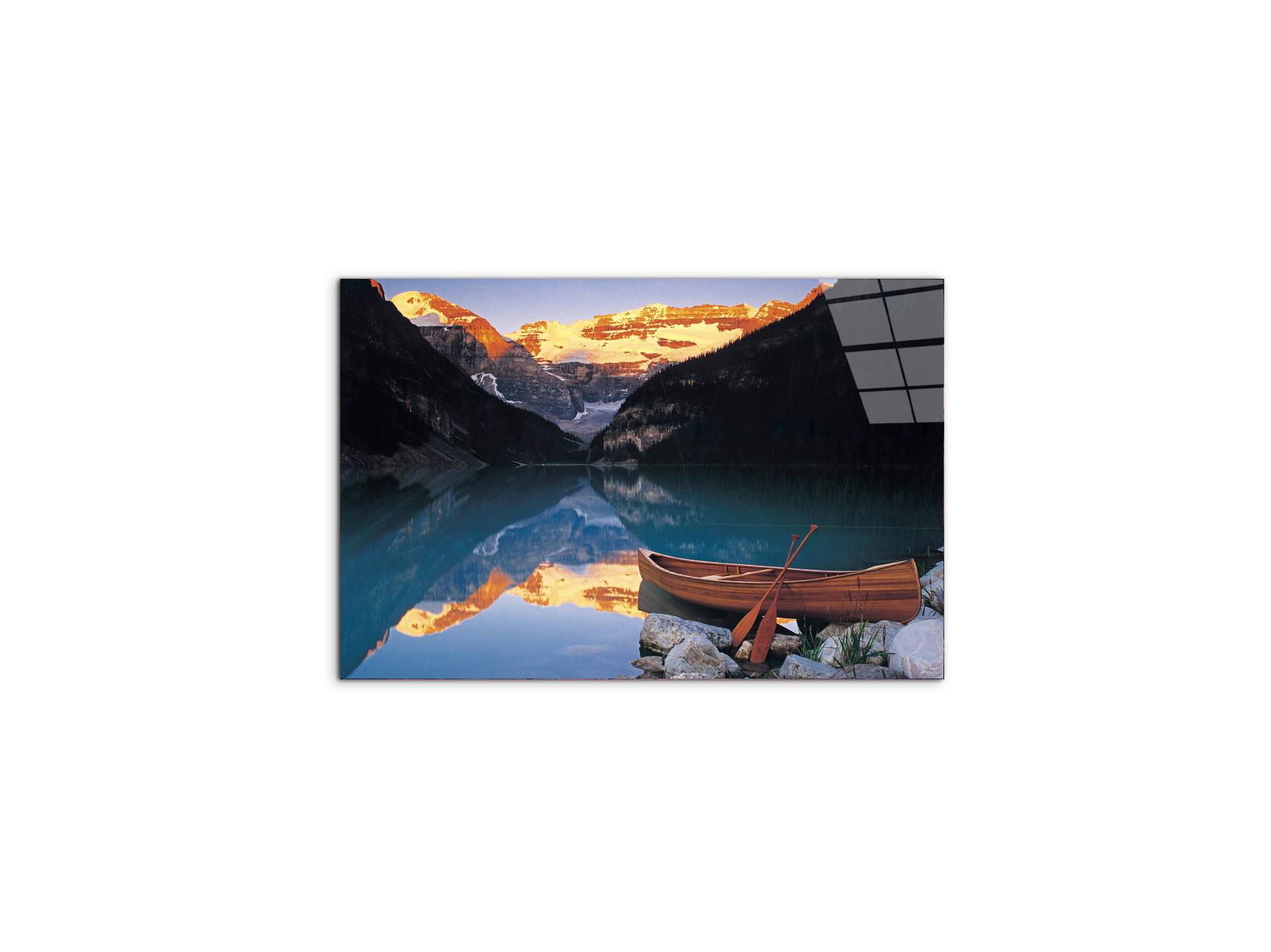 canoe-on-lake-louiseec22112-#materiale_CrystalArt/dimensioni_50x33,33