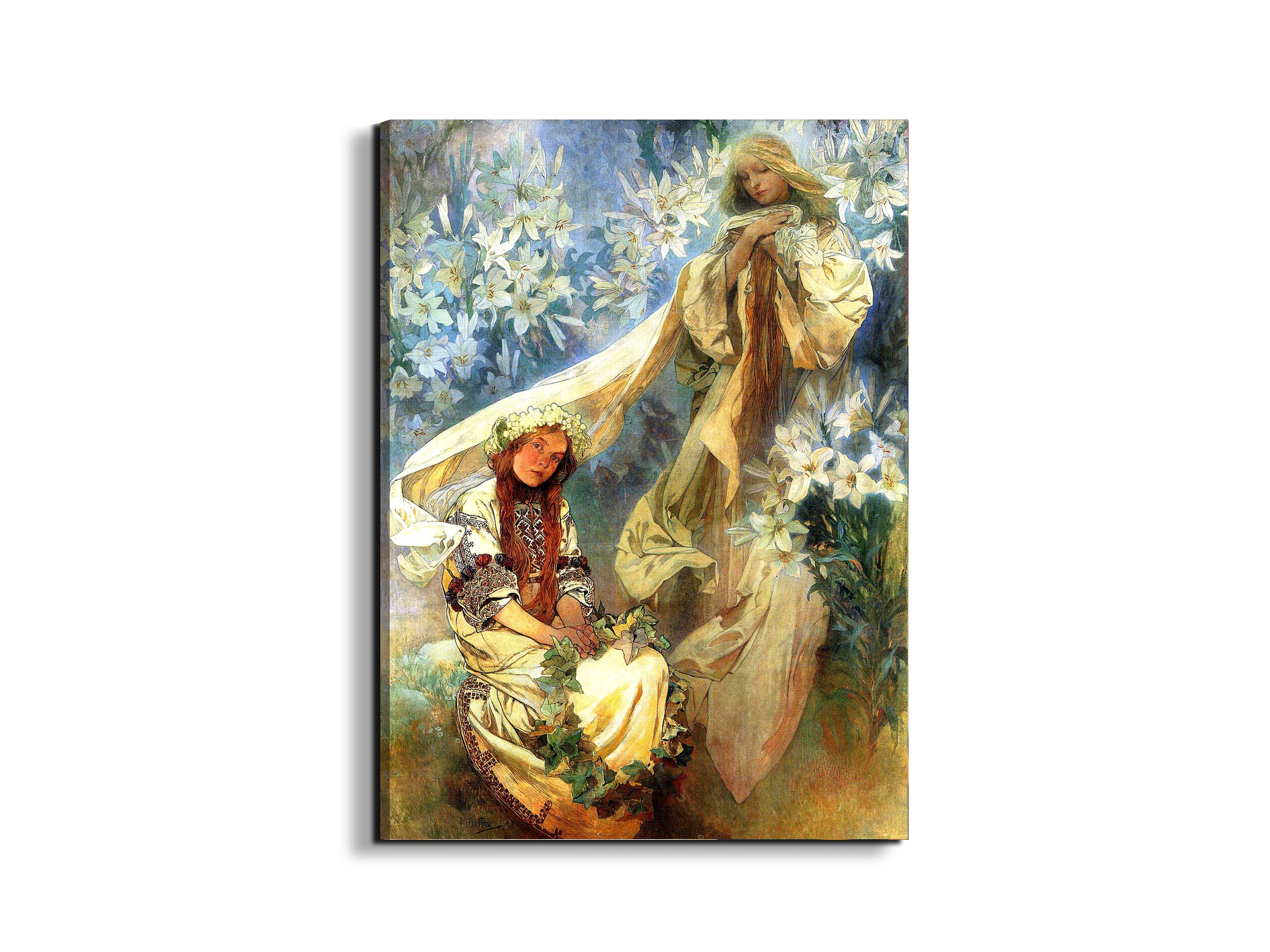 homage-to-mucha-madonna-of-the-liliesec22148-#materiale_EarthArt/dimensioni_58x77,5